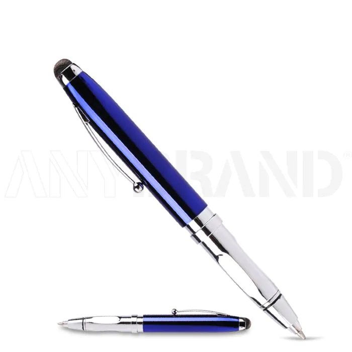 3-Funktionen Kugelschreiber Crowd mit LED und Stylus bedrucken