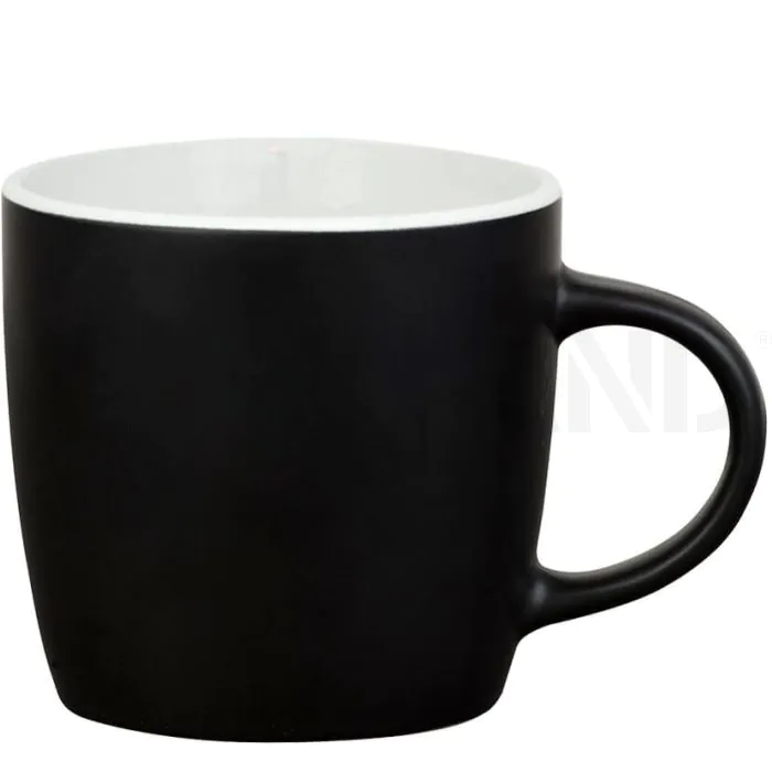 Kent Tasse schwarz matt mit Logo bedrucken