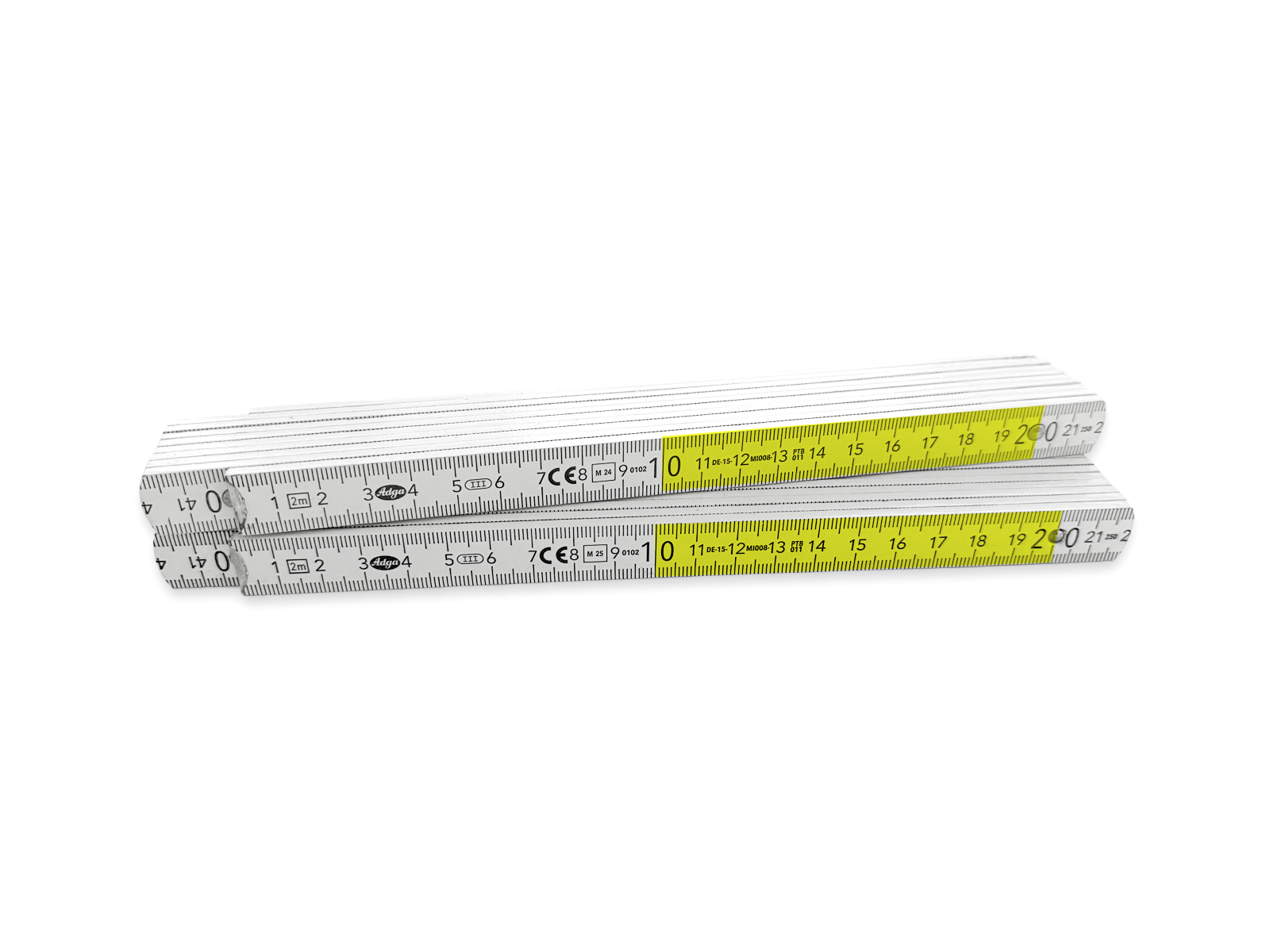 Adga 250 Plus Zollstock mit Dekaden-Teilung – Farbwechsel alle 10 cm