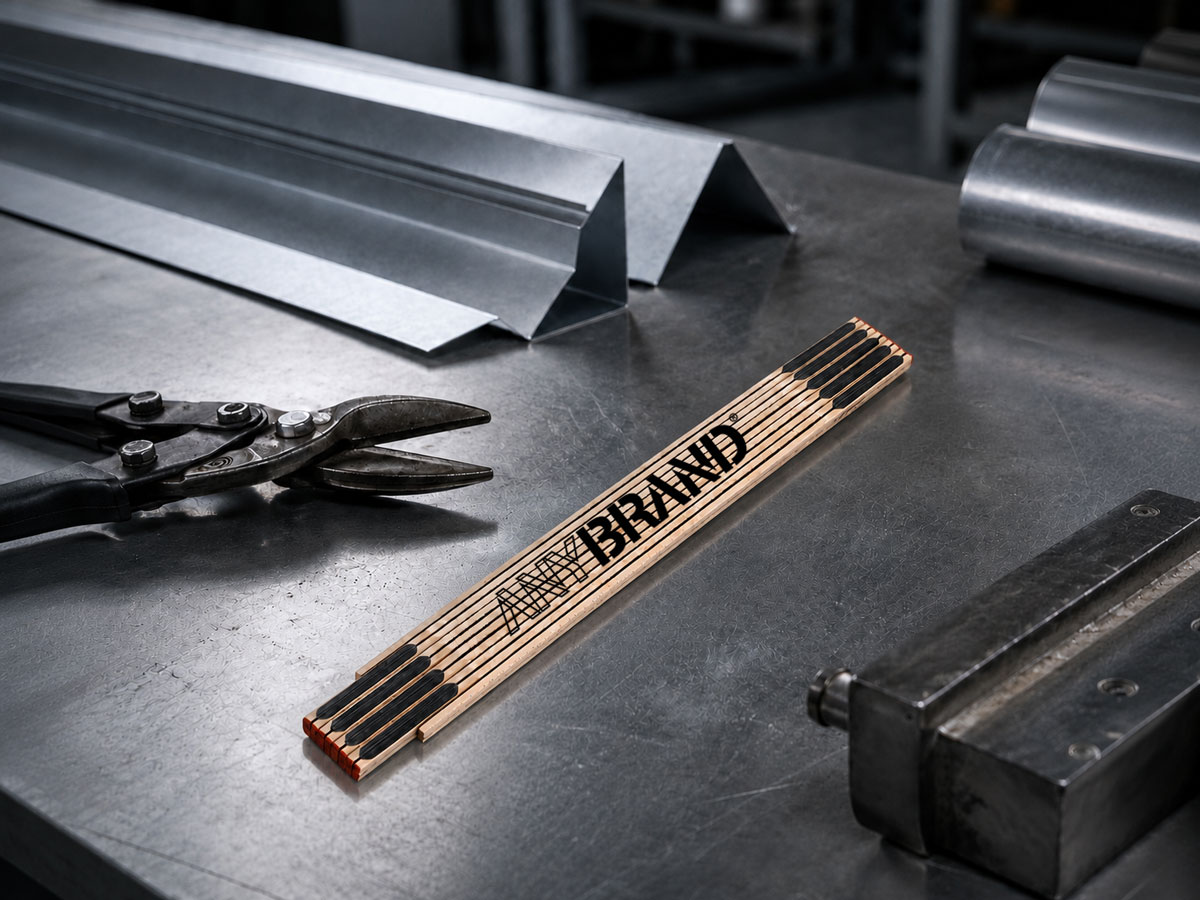 STABILA Serie 500 Zollstock aus Glasbirke mit Logo bedruckt